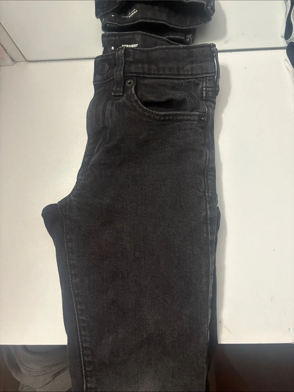 Old Navy Black Wash Straight Jeans